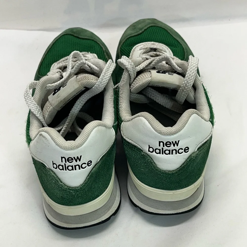 NEW BALANCE 574 RUNNING SUEDE SNEAKERS YOUTH GREEN/WHITE‎ SZ 3.5 ATHLETIC CAUSAL